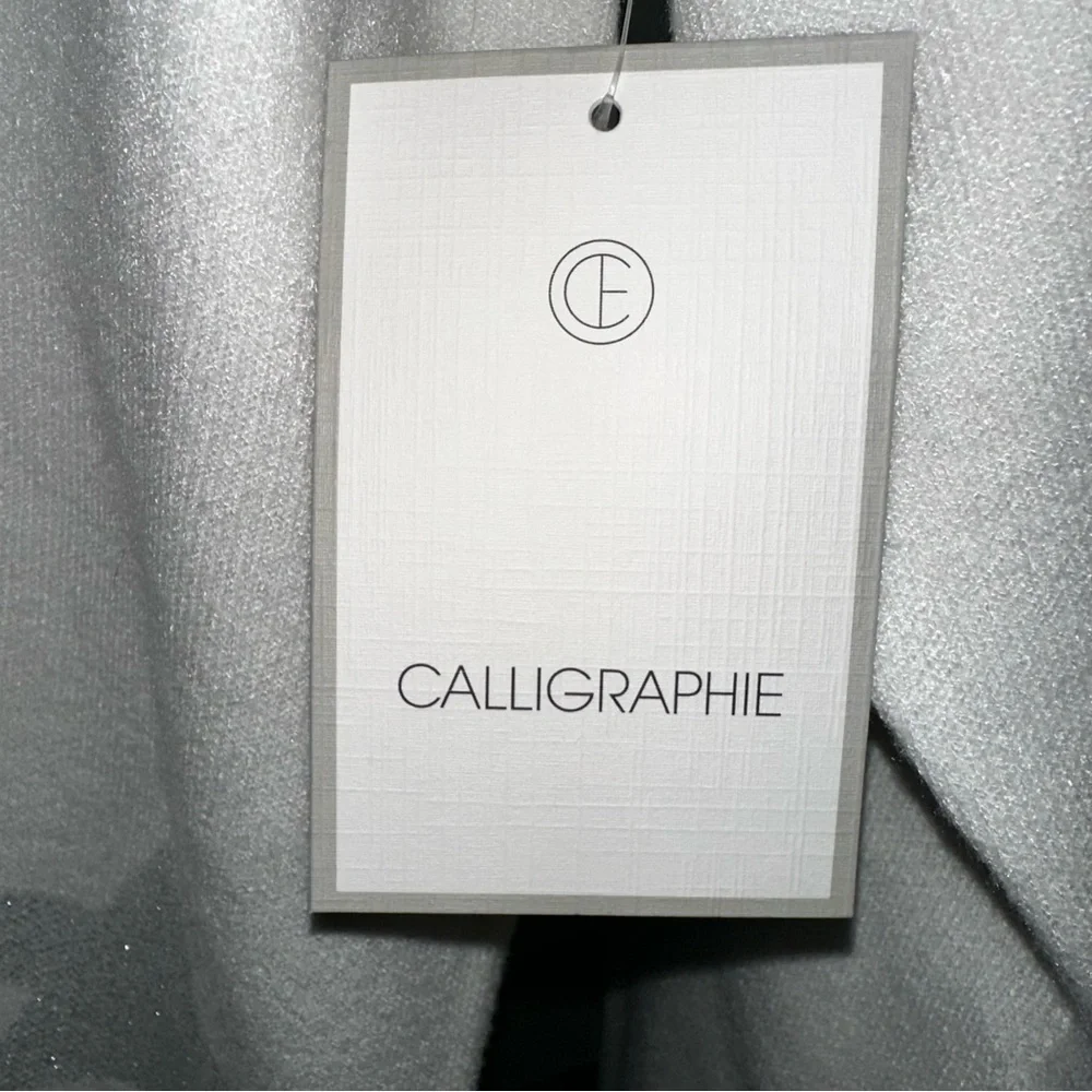 NWT CALLIGRAPHIE BY ANTHROPOLOGIE White Hooded Silver Star Sweater Sz L
